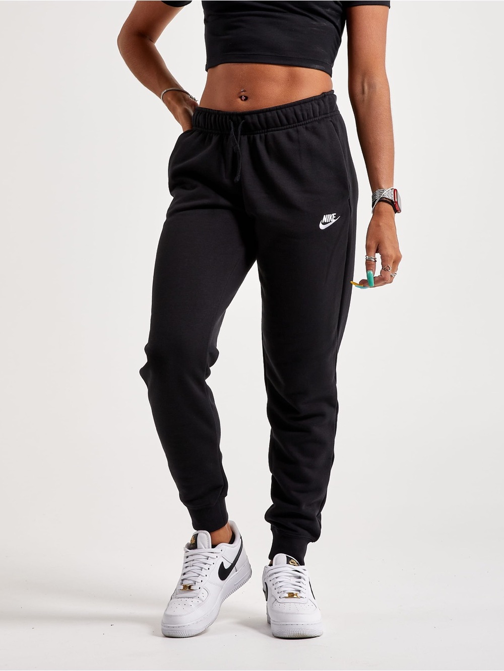 Nike Youth Black Fleece Jogger Sweatpants Size Large